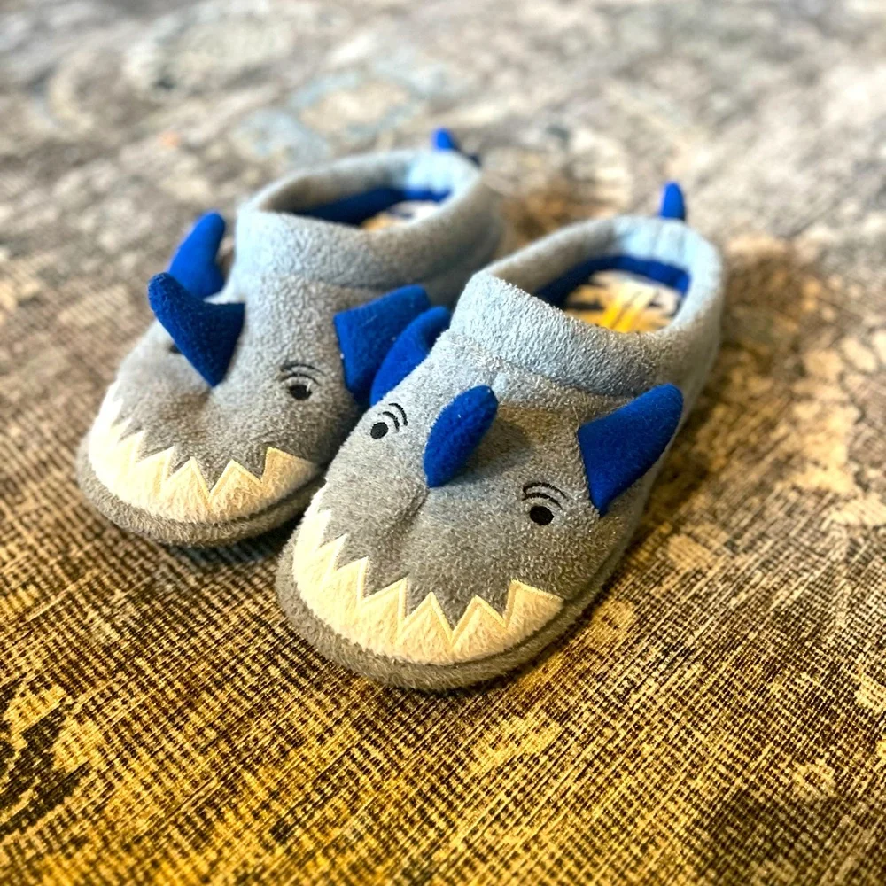Dearfoams SHARK 🦈 Slippers 4/5Y